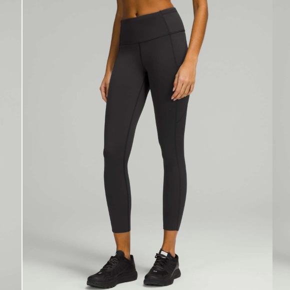 Lululemon Fast and Free High-Rise Tight 25" *Brushed Nulux in Black - Picture 1 of 8